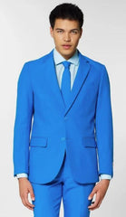 Men's Electric Blue 2 Buttons Suit
