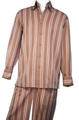 Rust Wide Leg Walking Leisure Casual Suit For Sale