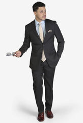 Men's Charcoal Grey Slim Fit 2-button Suit