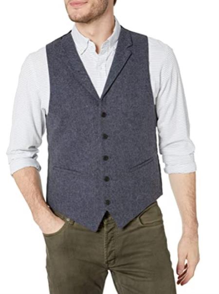 Mens Vest Blue