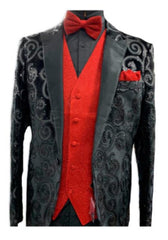 Mens Peak Lapel One Button Black Colour