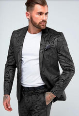 Mens Black Skinny Suit