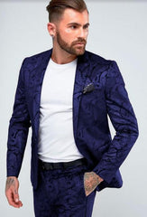 Mens Dark Blue Skinny Suit