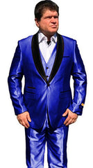 Mens One Button Shawl Lapel Suit Navy