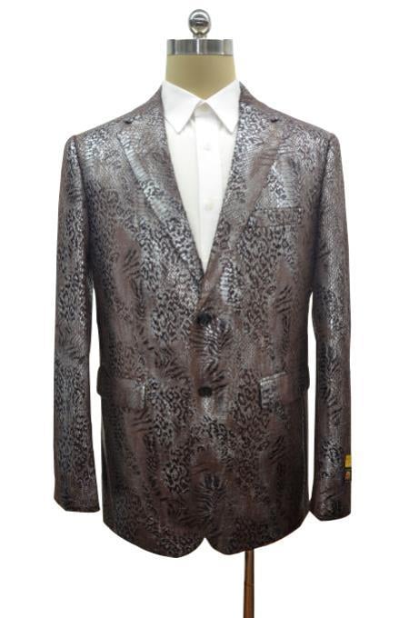 Snakeskin Blazer - Snakeskin Jacket Black ~ Brown