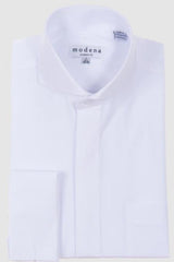 Mens Point Collar French Cuff White