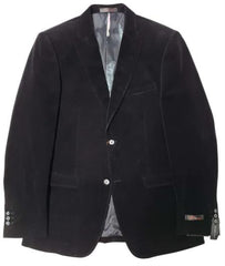 Mens Black Slim Fit Corduroy 3pc Suit