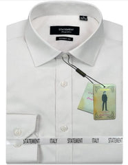 SKU#JA61726 Mens Outlet Long Sleeve 100% Cotton Shirt - Off-White