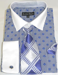 Polka Dot Dress Shirt - Navy