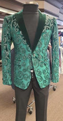 Mens Suit Green