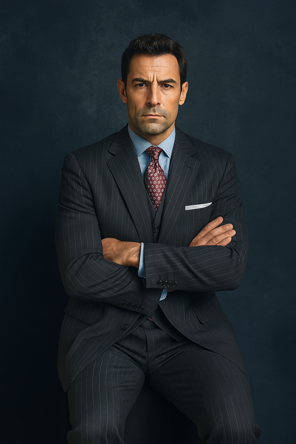 Men's 3 Button Suit - Gray - Image 2