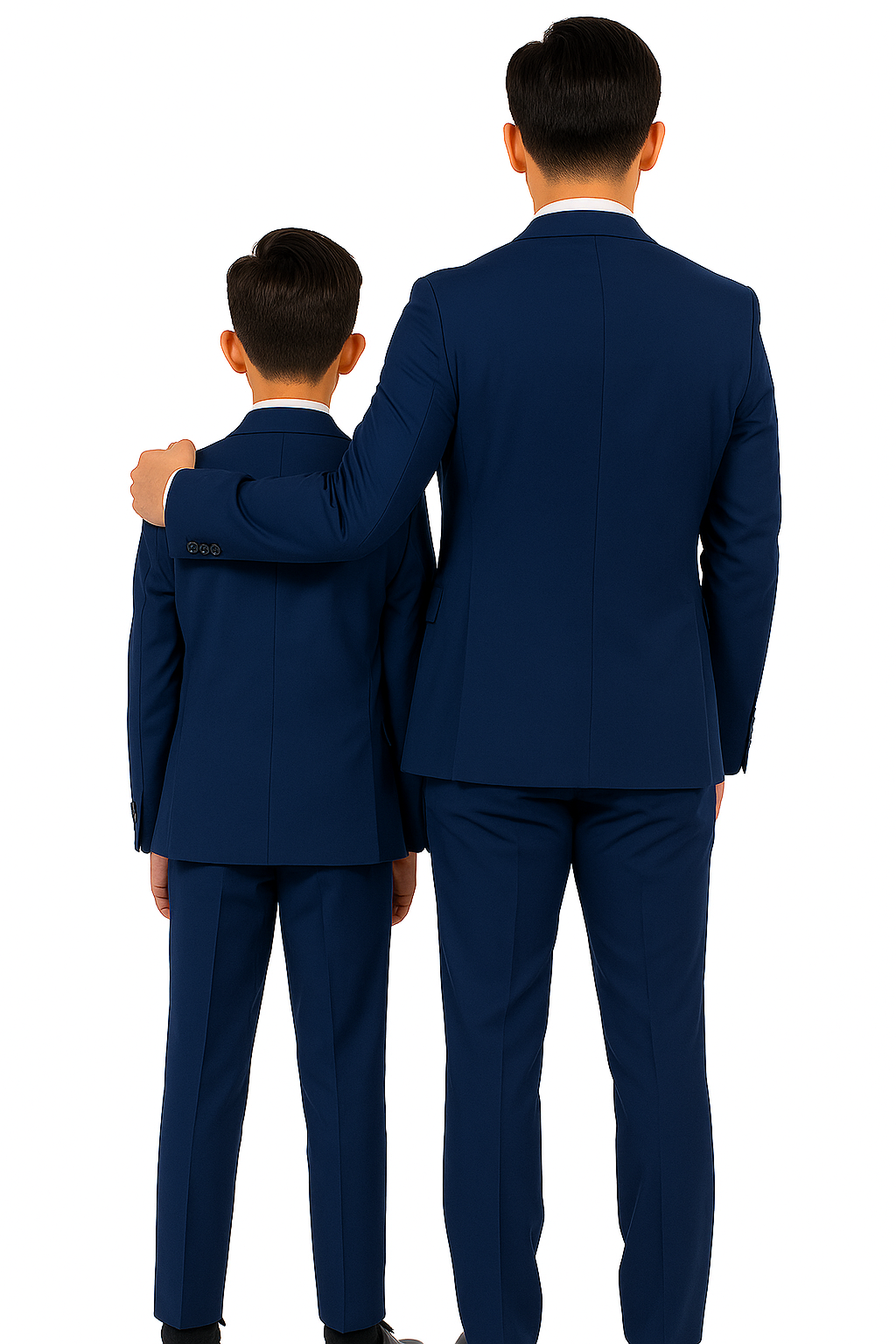 Father and Son Suits - Indigo Blue Boys Suit Perry Ellis Vested Boy's Wedding Suit in Indigo Blue - Image 5