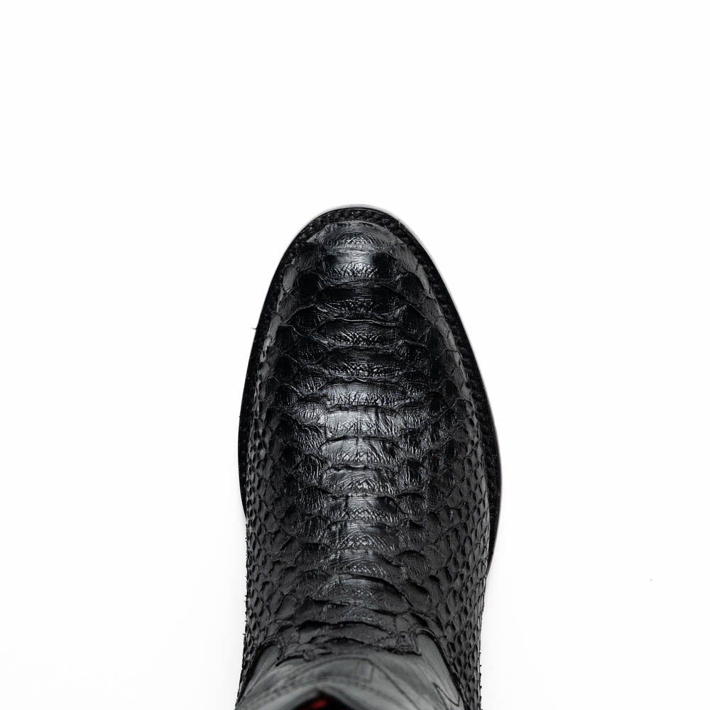 Marco Di Milano Kansas Black Python Round Toe Cowboy Boots - Image 6