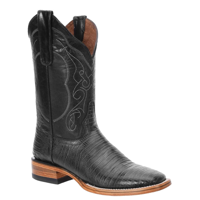 Black Lizard Print Boots