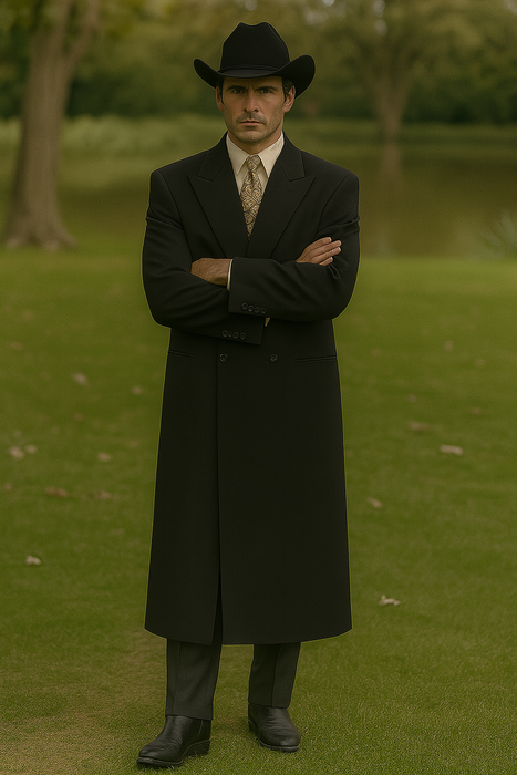Man Bent Fully Lined Double Breasted 6 Buttons Mens Dress Coat Long Long Mens Dress Topcoat - Winter coats ~ Mens Overcoat Designer Men's Mens Peacoat Sale