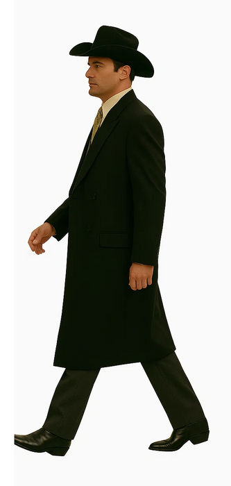Man Bent Fully Lined Double Breasted 6 Buttons Mens Dress Coat Long Long Mens Dress Topcoat - Winter coats ~ Mens Overcoat Designer Men's Mens Peacoat Sale