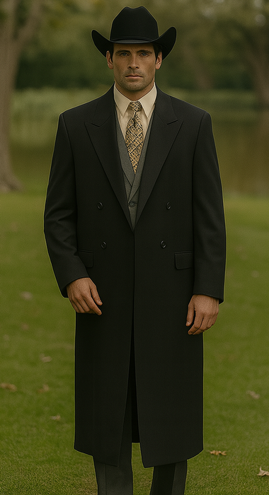 Man Bent Fully Lined Double Breasted 6 Buttons Mens Dress Coat Long Long Mens Dress Topcoat - Winter coats ~ Mens Overcoat Designer Men's Mens Peacoat Sale