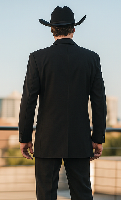 Men's Black Long  Fashion Dress Zoot suit