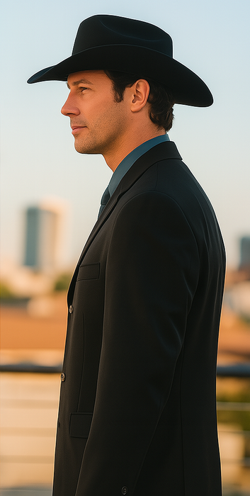 Men's Black Long  Fashion Dress Zoot suit