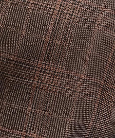 Mens 1930s Chestnut Brown Plaid 3 Piece Dress Suit 1920s Fancy Vest V2RW-7 - Image 3