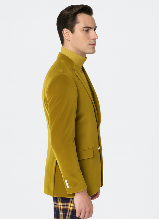 Mens Blazer Mustard