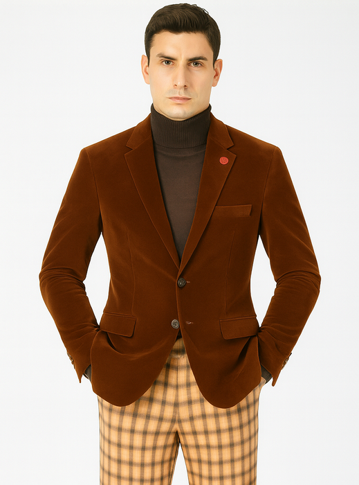 Mens Blazer Rust
