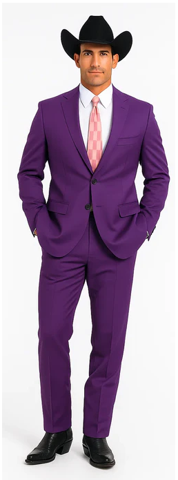 Men's Multi-Stage Party Cheap Priced Business Suits Clearance Sale Collection Purple Slim Fitted Suit