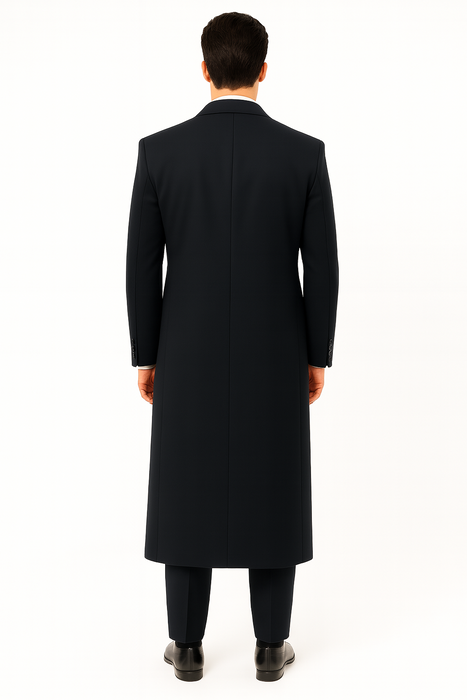 Men'S Six Buttons Black Fully Lined Men'S Overcoat Long Coats Winter Men'S Topcoat Sale