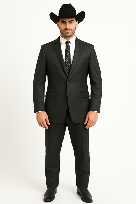 Men's Slim Fit Trimmed Two Tone Blazer/affordable suits online sale/Tuxedo - Black