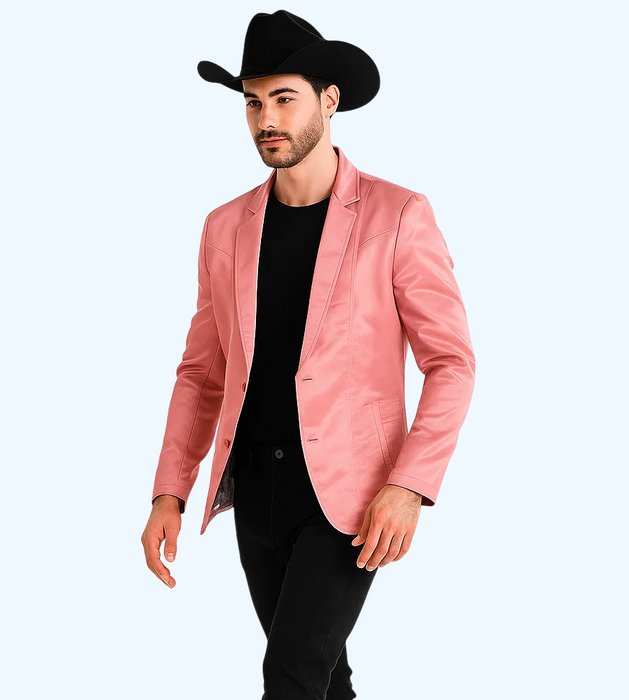 Men's Slim Fit Western Blazer Sport Coats Mauve Sacos Vaqueros Para Hombre
