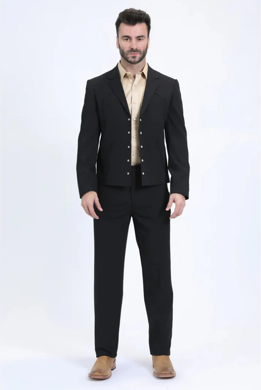 Men's Western Sport Suit - Black - Traje Para Hombre