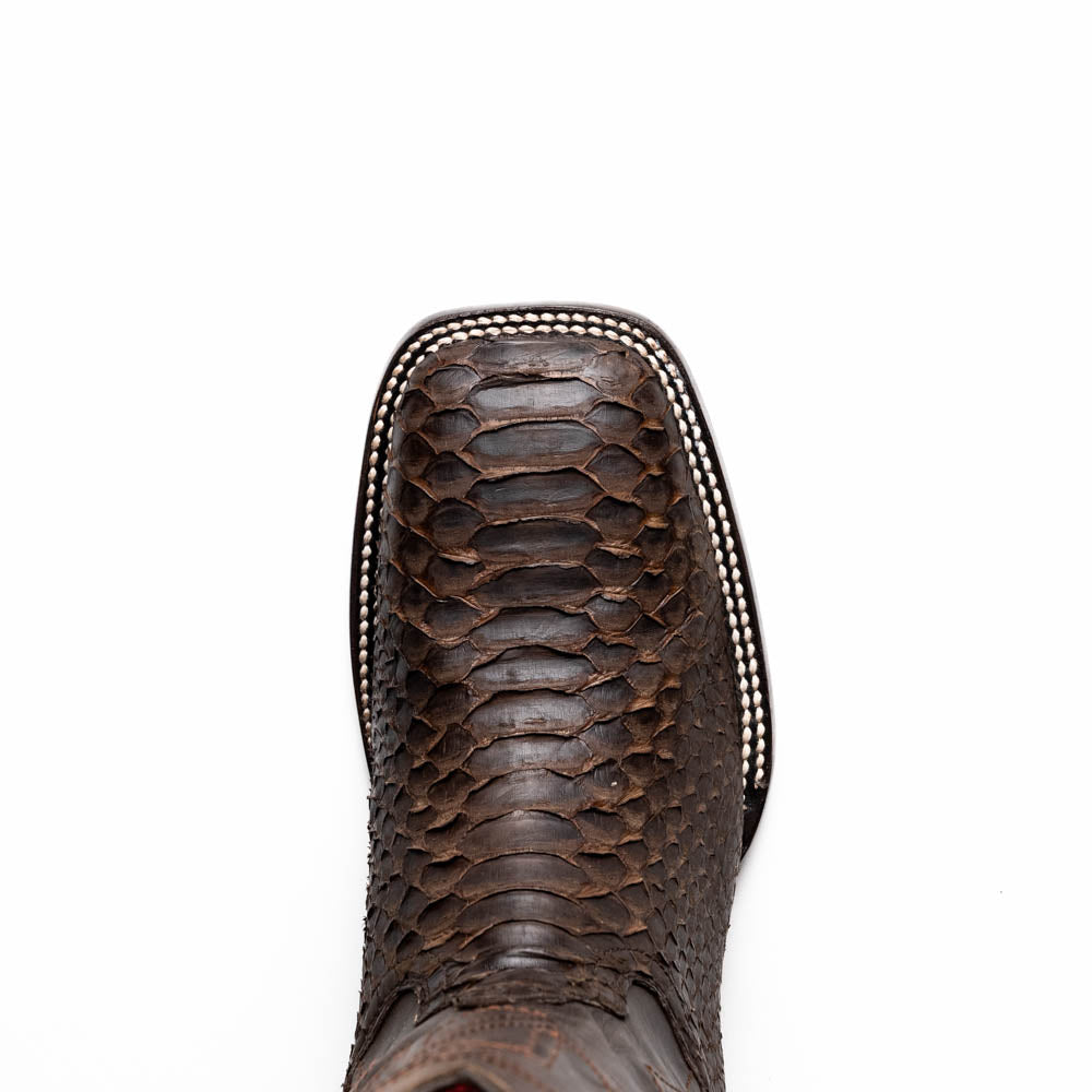 Marco Di Milano Missouri Brown Python Square Toe Cowboy Boots - Image 6