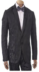 Men's 2 Button Black Suit