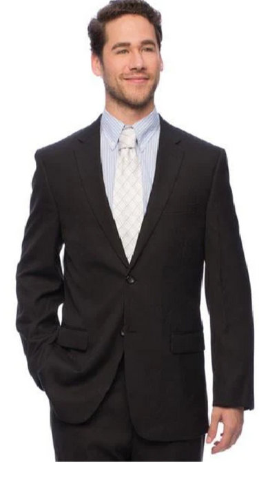 Brand: Caravelli Collezione Suit - Caravelli Suit - Caravelli italy Caravelli Men's Classic Fit Black Double Vent Vested Suit