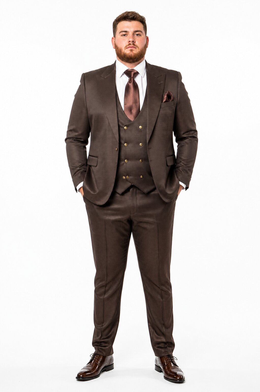 ROSSI MAN SLIM FIT 3 PIECE SUIT BOND RM1753