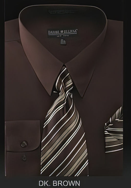 Affordable Clearance Cheap Mens Dress Shirt Sale Online Trendy - PREMIUM TIE - Dark Brown Men'S Dress Shirt