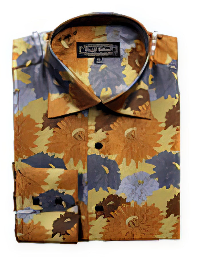 Men'S Fancy Shirts Brown