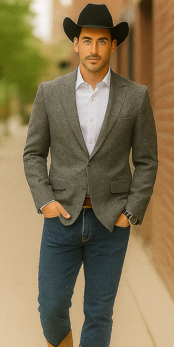 Saco vaquero - Western Sport Coat - Western Blazer - Men's Two Button Stacy Adams Glen Plaid Sport Coat Blazer