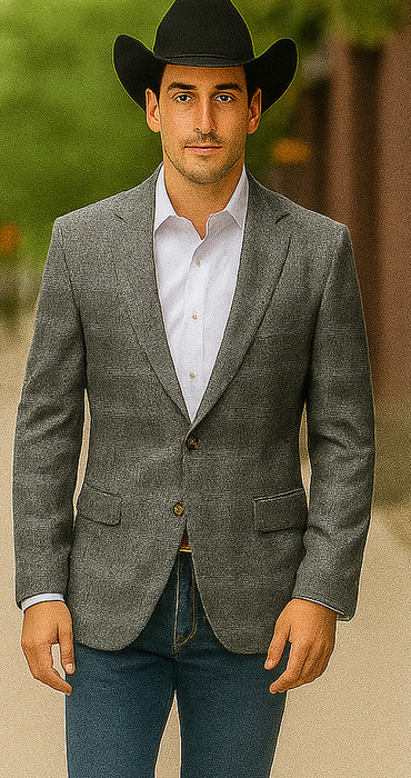 Saco vaquero - Western Sport Coat - Western Blazer - Men's Two Button Stacy Adams Glen Plaid Sport Coat Blazer