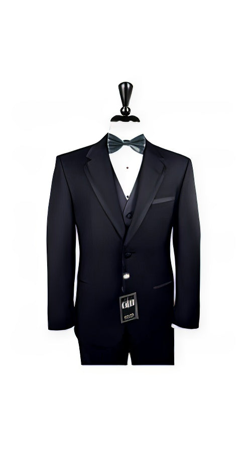 Tuxedo With Satin Framed Edge Navy ~ Midnight Navy Blue