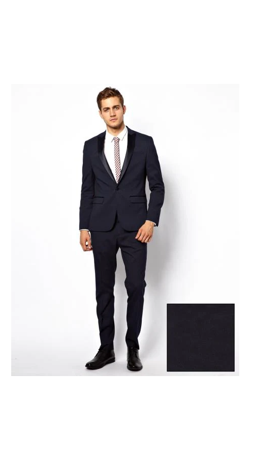 Men'S Slim Fit Suit In Dark Navy Fashion Tuxedo For Men