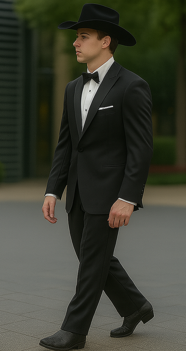 Slk3 Peak Collor One Button Super 120's Wool + Shirt + Bow Tie Suits
