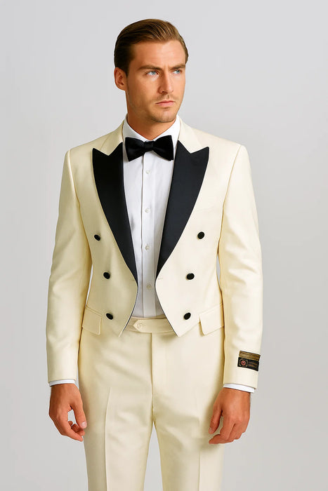 Cream ~ Black Victorian Tuxedo