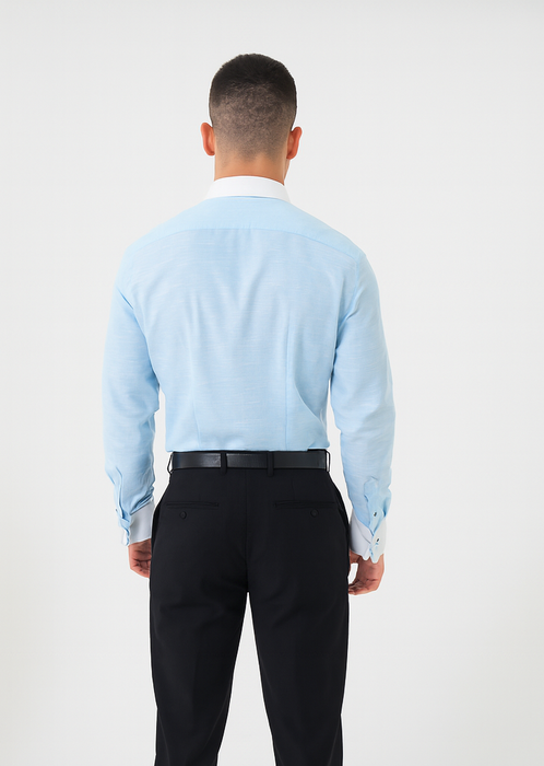 Teal Colorful Men'S Dress Shirt