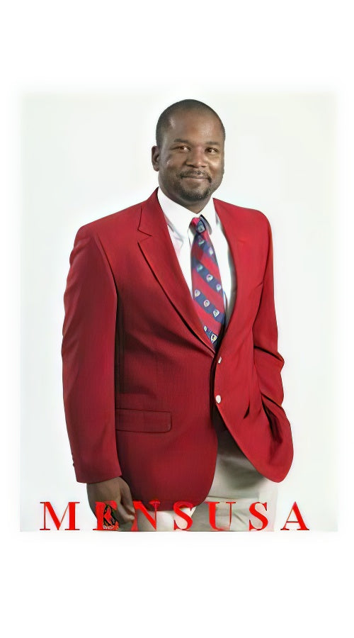 Travel Brass Buttons Cloth Men'S RED 2 Button Sport Coat / Cheap Priced Blazer Jacket For Men Excellent Quality