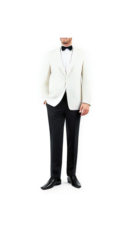 White Dinner Jacket Sport Coat Blazer Single Buttons