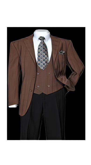 Brown Plaid Blazer - Mens Brown Windowpane Sportcoat