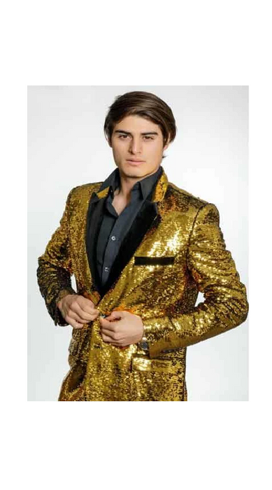 Alberto Nardoni Brand Men's Gold Velvet Lapel 2 Button Cheap Priced Designer Fashion Dress Casual Blazer On Sale Blazer