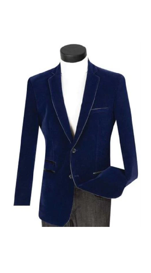 Mens Prom Party Jacket Navy Slim Fit