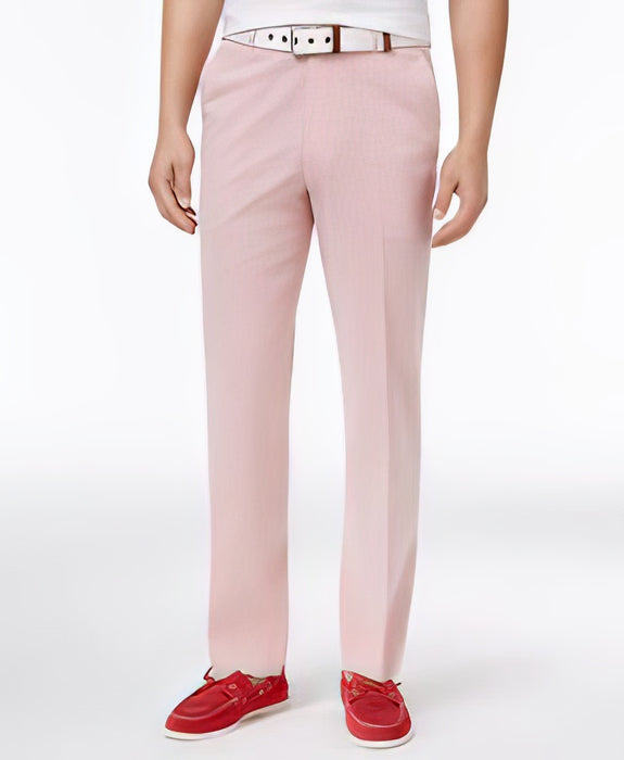 Big And Tall Seersucker Pants For Men - Pink